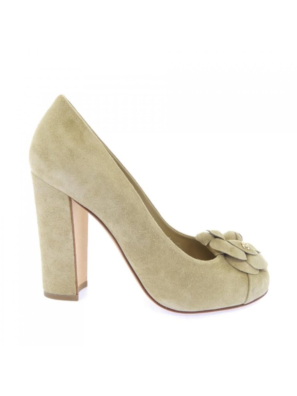 Chanel Pumps Heel Beige